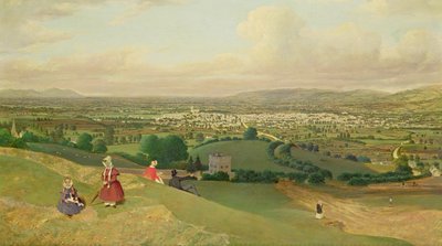 Cheltenham desde Leckhampton Hill, c.1840 de English School